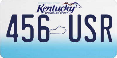 KY license plate 456USR