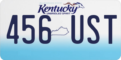 KY license plate 456UST