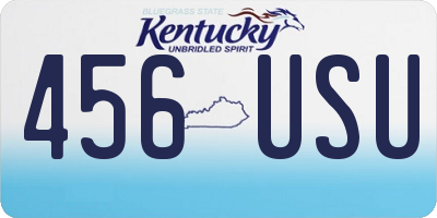 KY license plate 456USU