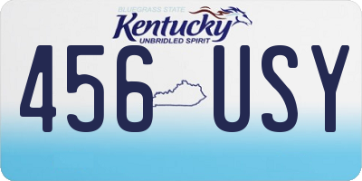 KY license plate 456USY