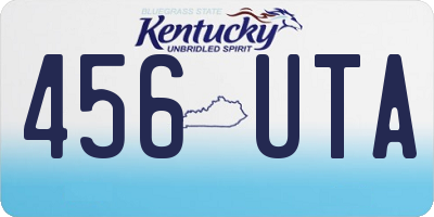 KY license plate 456UTA