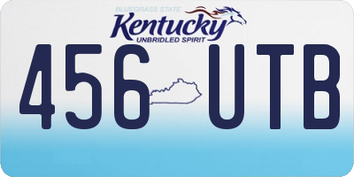KY license plate 456UTB