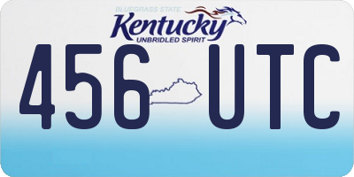 KY license plate 456UTC