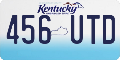 KY license plate 456UTD