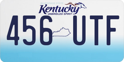 KY license plate 456UTF
