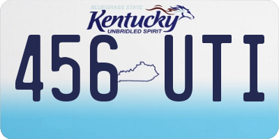 KY license plate 456UTI
