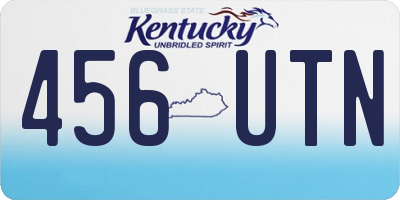 KY license plate 456UTN