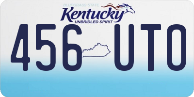KY license plate 456UTO