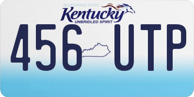 KY license plate 456UTP