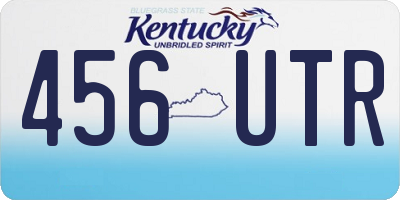 KY license plate 456UTR