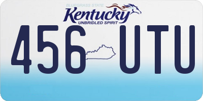 KY license plate 456UTU