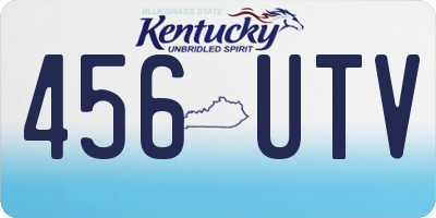 KY license plate 456UTV