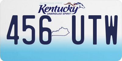 KY license plate 456UTW
