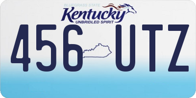 KY license plate 456UTZ