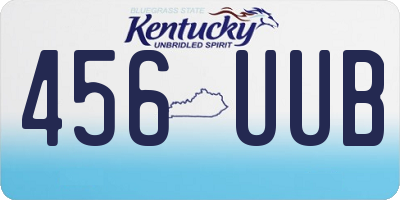 KY license plate 456UUB