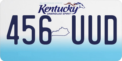 KY license plate 456UUD
