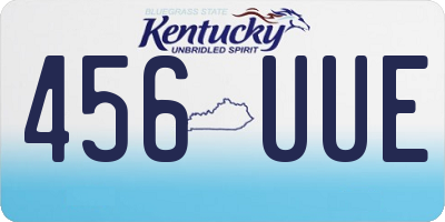 KY license plate 456UUE