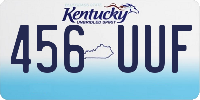 KY license plate 456UUF