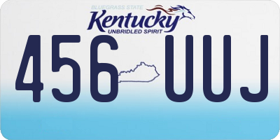 KY license plate 456UUJ