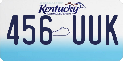 KY license plate 456UUK
