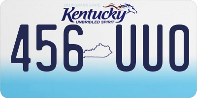 KY license plate 456UUO