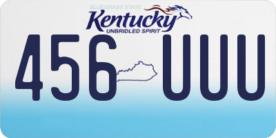 KY license plate 456UUU