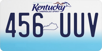 KY license plate 456UUV