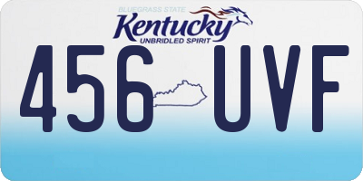 KY license plate 456UVF