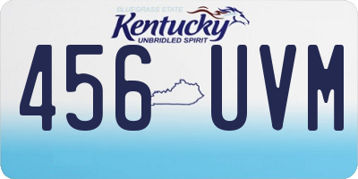 KY license plate 456UVM