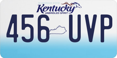 KY license plate 456UVP