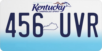 KY license plate 456UVR