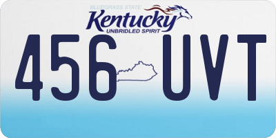 KY license plate 456UVT