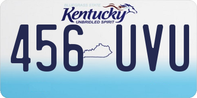 KY license plate 456UVU