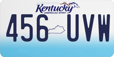 KY license plate 456UVW