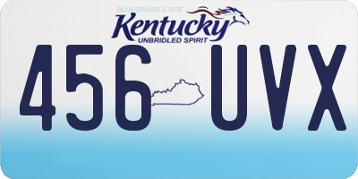 KY license plate 456UVX
