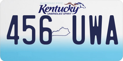 KY license plate 456UWA