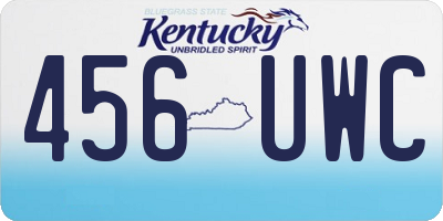 KY license plate 456UWC