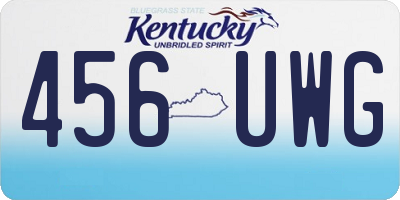 KY license plate 456UWG