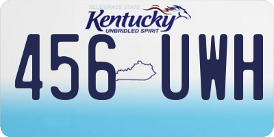 KY license plate 456UWH