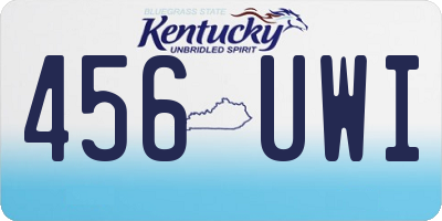 KY license plate 456UWI