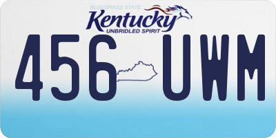 KY license plate 456UWM