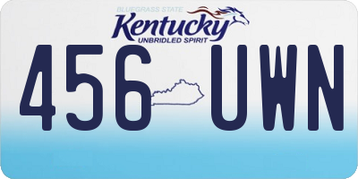 KY license plate 456UWN