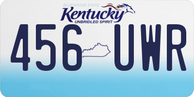 KY license plate 456UWR