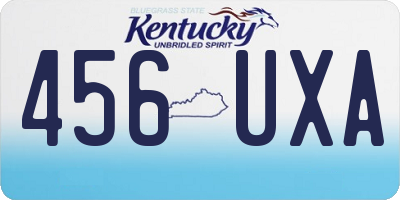 KY license plate 456UXA