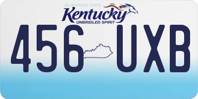 KY license plate 456UXB