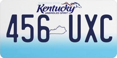 KY license plate 456UXC