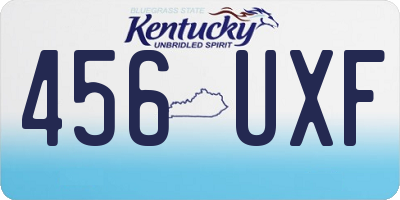 KY license plate 456UXF