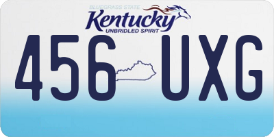 KY license plate 456UXG