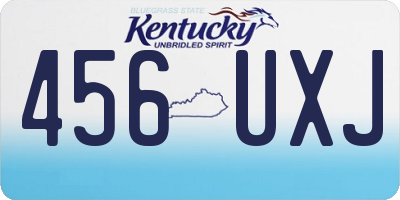 KY license plate 456UXJ