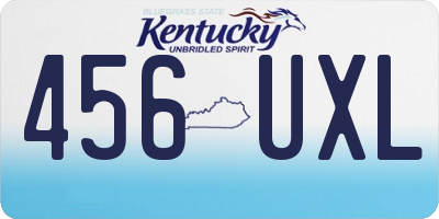 KY license plate 456UXL